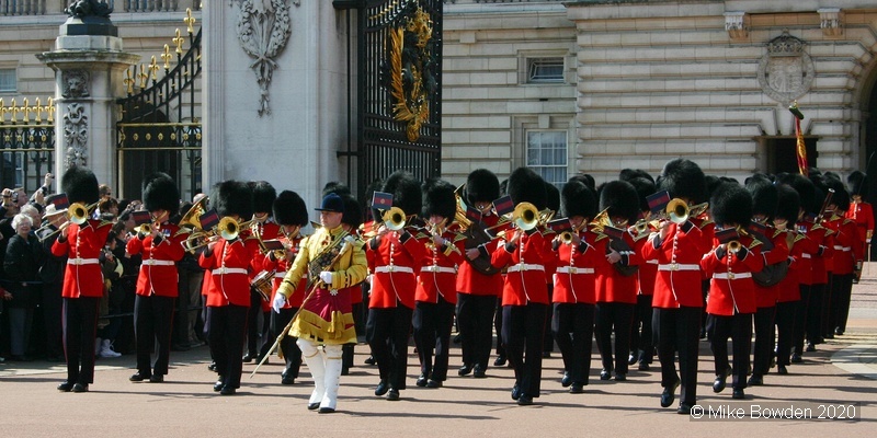 London, Changing of the guard at Buckingham Palace.
