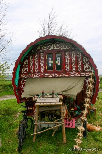 Monmouthshire.  Gypsy Caravan, near Chepstow.
