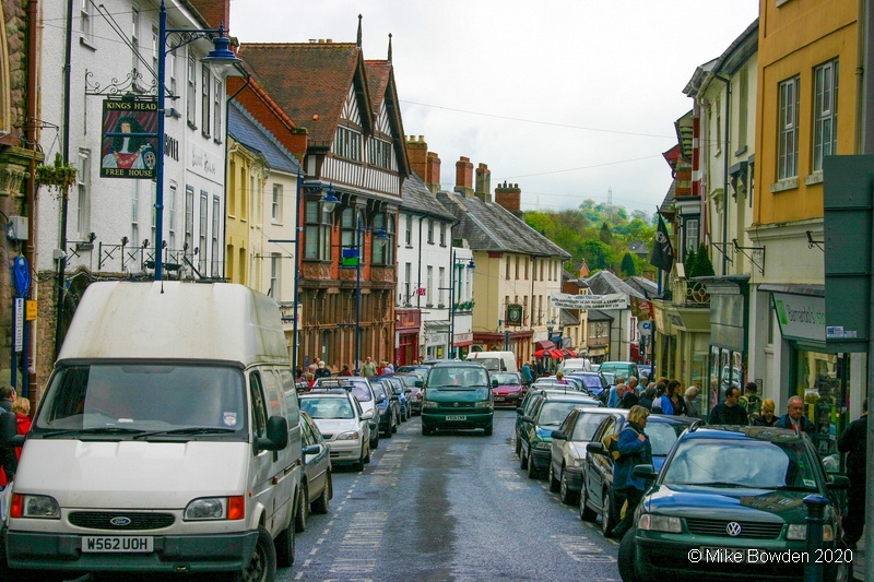Monmouthshire.  Abergavenny Street scene.
