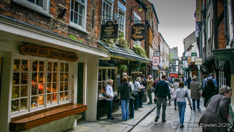 Yorkshire.  The Shambles, York.