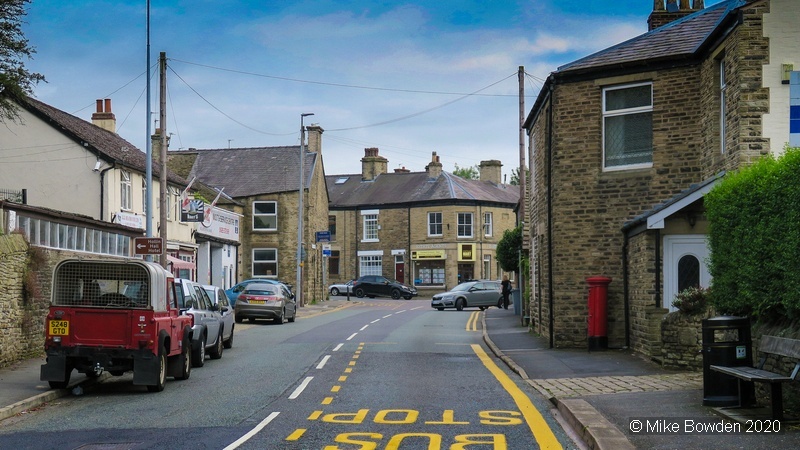 Cheshire.  Bollington street scene, Peak District.