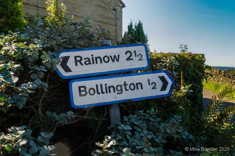 Cheshire.  Bollington directions