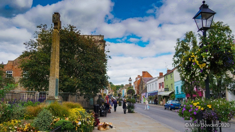 Somerset.  Glastonbury memorial scene