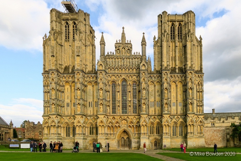 Somerset.  Wells Cathedral front entrance