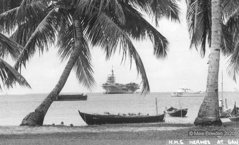 HMS-Hermes-at-Gan-in-Indian-Ocean