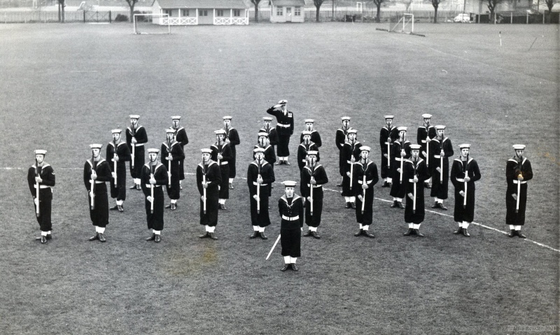 HMS Ganges Guard presents arms 1961