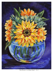 2017-08-17-Sunflowers-in-a-Glass-Vase
