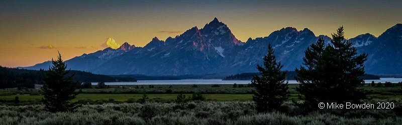 Yellowstone National Park  view of the Grand Tetons.