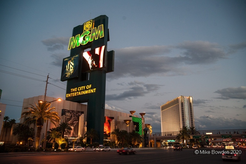Nevada.  The strip at night.
